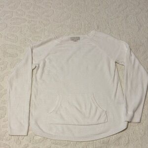 Barefoot Dreams Cozy Chic Lite Sweater with Kangaroo Pocket Seasalt Size XS